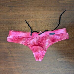 Manstore Beach Club Sparkle Cheeky Swim Brief Hot Pink